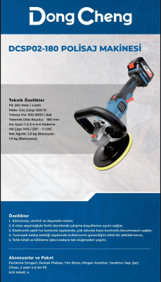 DCSP02-180 Akülü Polisaj Makinesi